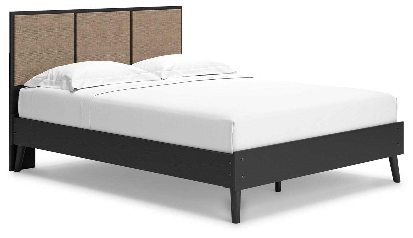 Charlang Two-tone Queen Panel Platform Bed