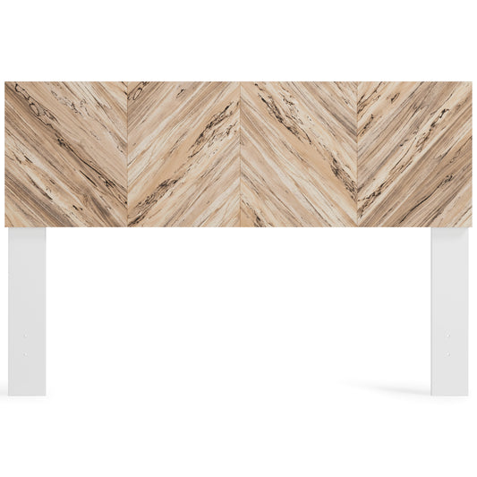 Piperton Two-tone Brown/White Queen Panel Headboard