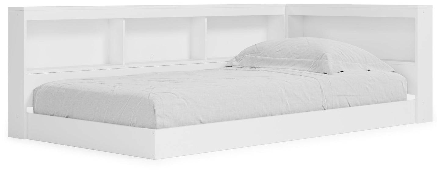 Piperton White Twin Bookcase Storage Bed