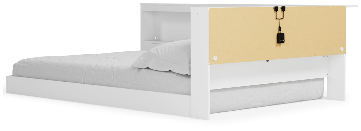 Piperton White Full Bookcase Storage Bed