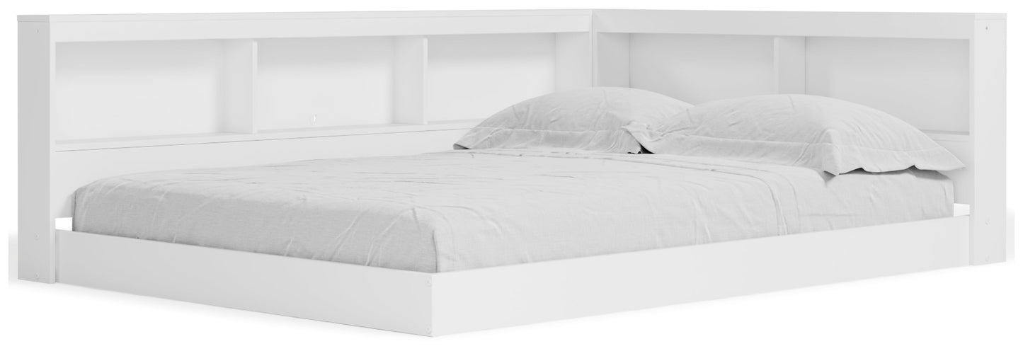 Piperton White Full Bookcase Storage Bed