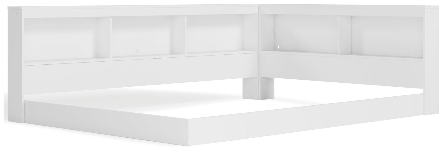 Piperton White Full Bookcase Storage Bed