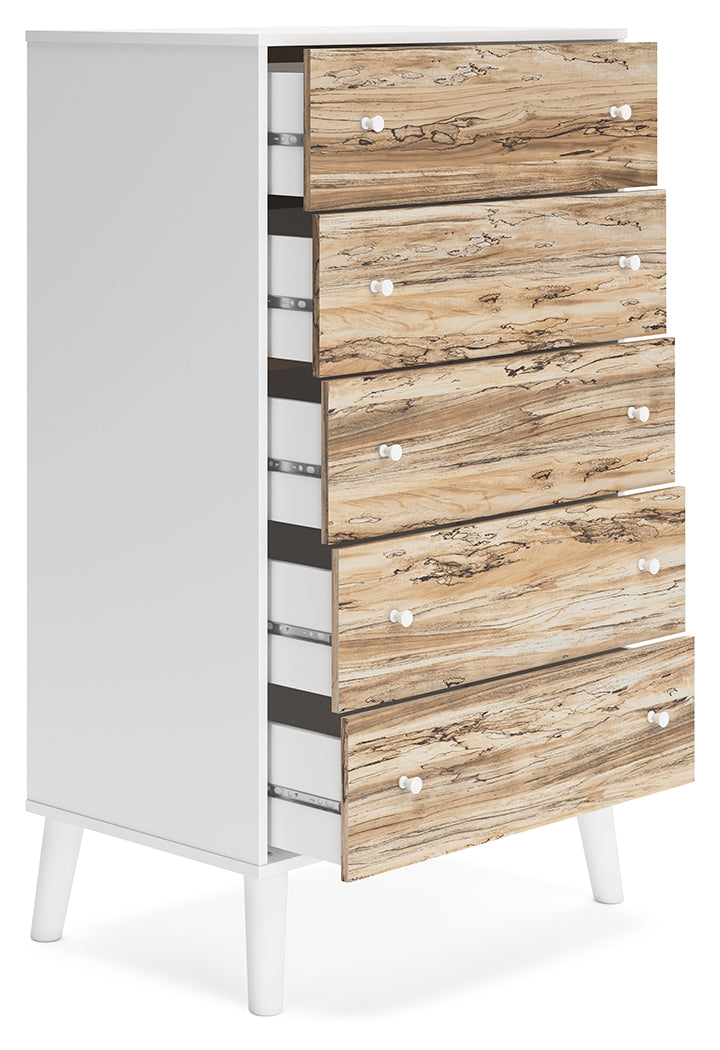 Piperton Two-tone Brown/White Chest of Drawers