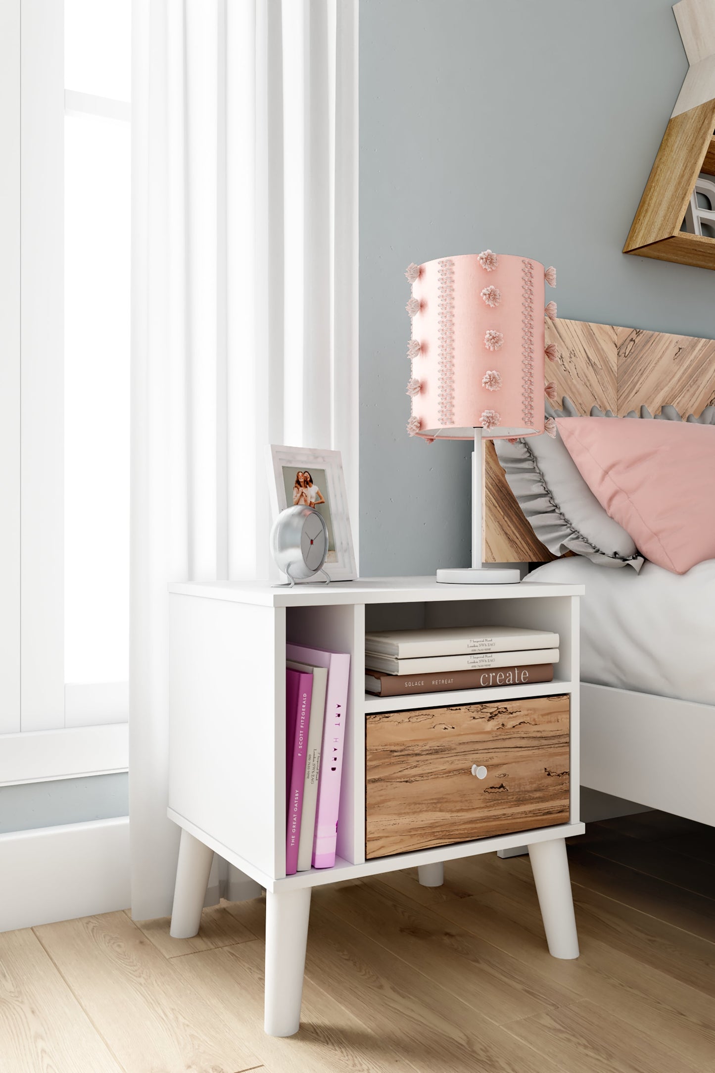 Piperton Two-tone Brown/White Nightstand