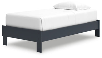 Simmenfort Navy Blue Twin Platform Bed - Ornate Home