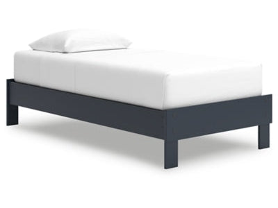 Simmenfort Navy Blue Twin Platform Bed - Ornate Home