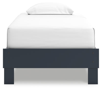 Simmenfort Navy Blue Twin Platform Bed - Ornate Home