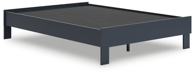 Simmenfort Navy Blue Full Platform Bed - Ornate Home