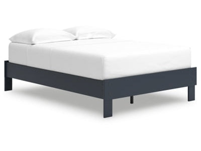 Simmenfort Navy Blue Full Platform Bed - Ornate Home