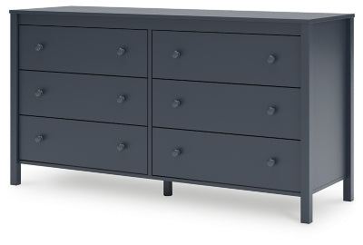 Simmenfort Navy Blue Six Drawer Dresser - Ornate Home