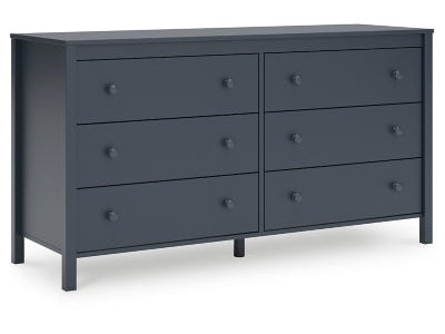 Simmenfort Navy Blue Six Drawer Dresser - Ornate Home