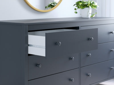 Simmenfort Navy Blue Six Drawer Dresser - Ornate Home