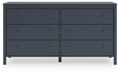 Simmenfort Navy Blue Six Drawer Dresser - Ornate Home