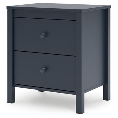 Simmenfort Navy Blue Two Drawer Nightstand - Ornate Home