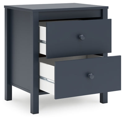 Simmenfort Navy Blue Two Drawer Nightstand - Ornate Home