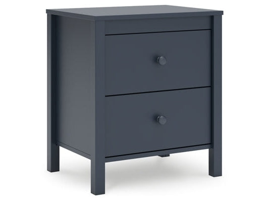 Simmenfort Navy Blue Two Drawer Nightstand - Ornate Home