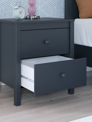 Simmenfort Navy Blue Two Drawer Nightstand - Ornate Home