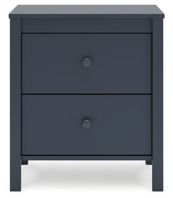 Simmenfort Navy Blue Two Drawer Nightstand - Ornate Home