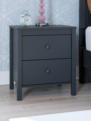 Simmenfort Navy Blue Two Drawer Nightstand - Ornate Home