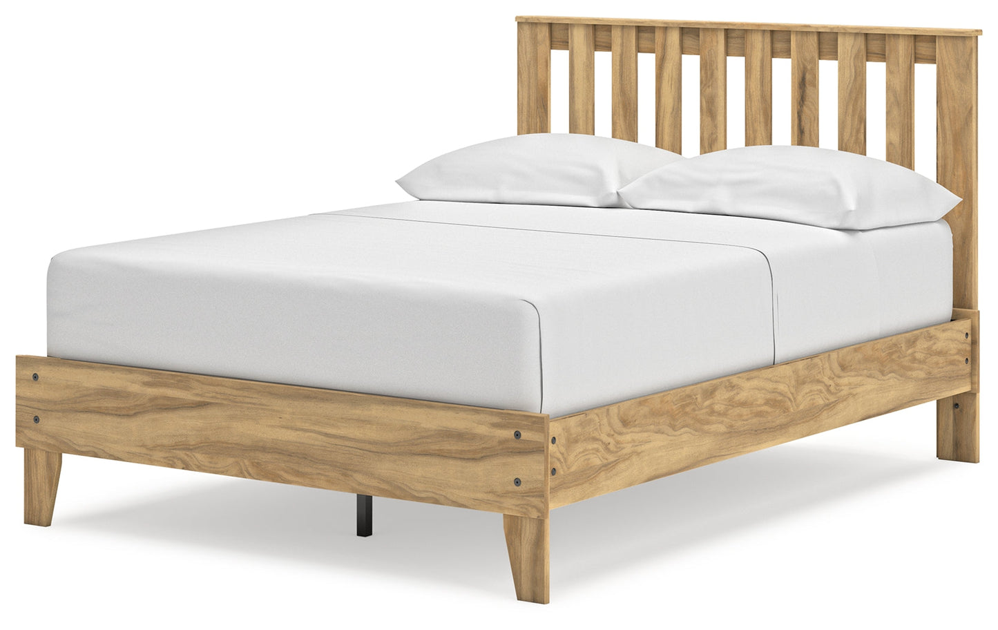 Bermacy Light Brown Full Platform Panel Bed