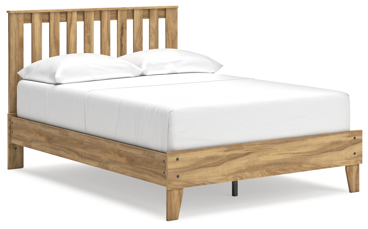 Bermacy Light Brown Full Platform Panel Bed