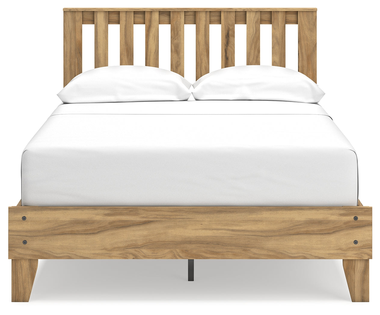 Bermacy Light Brown Full Platform Panel Bed