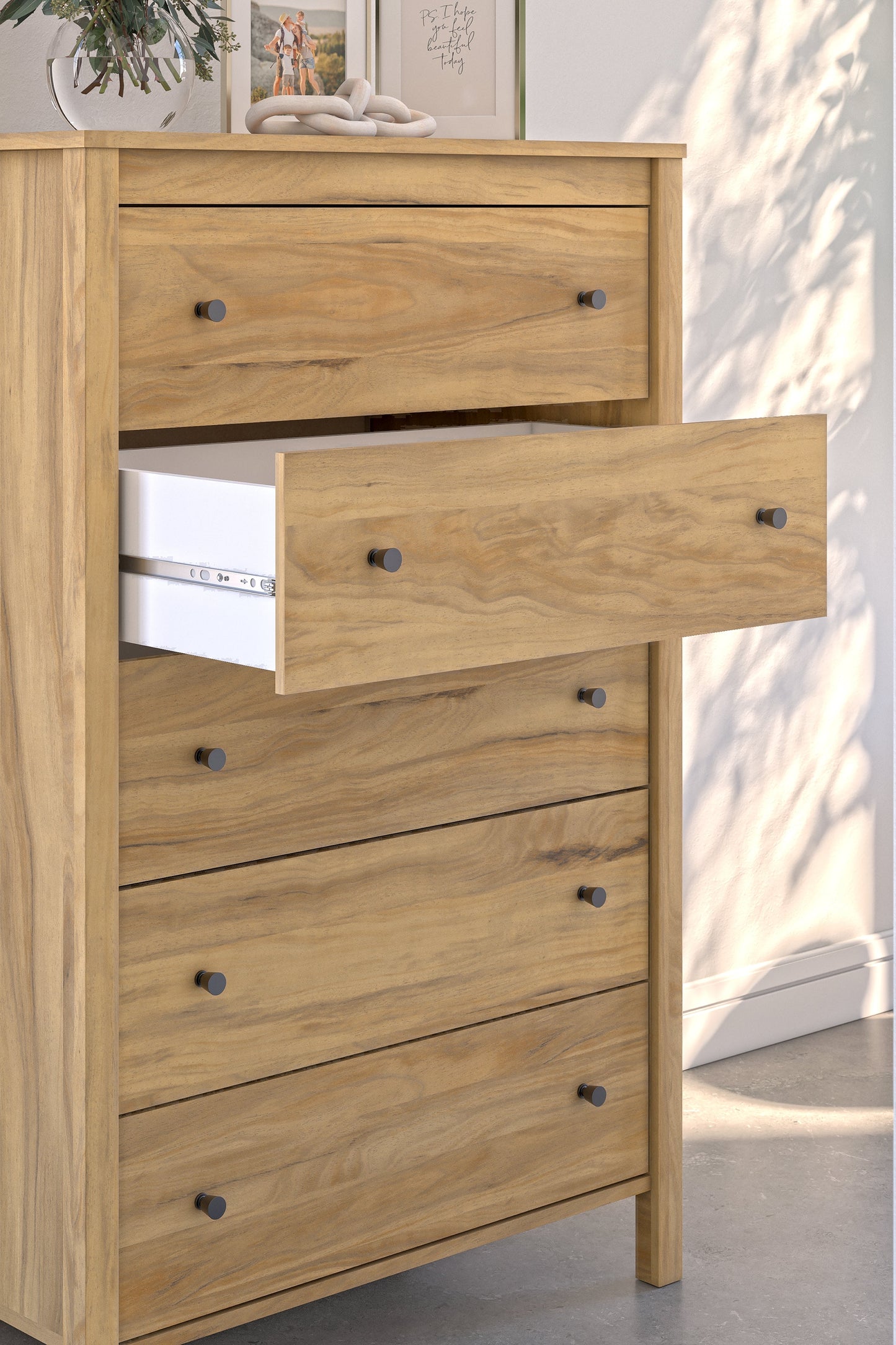 Bermacy Light Brown Chest of Drawers