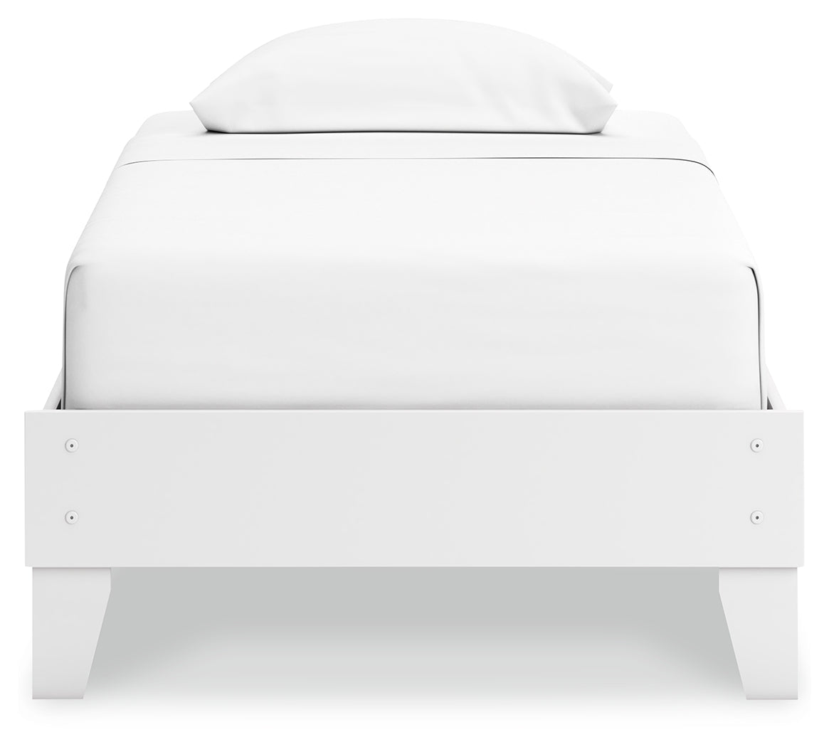 Hallityn White Twin Platform Bed