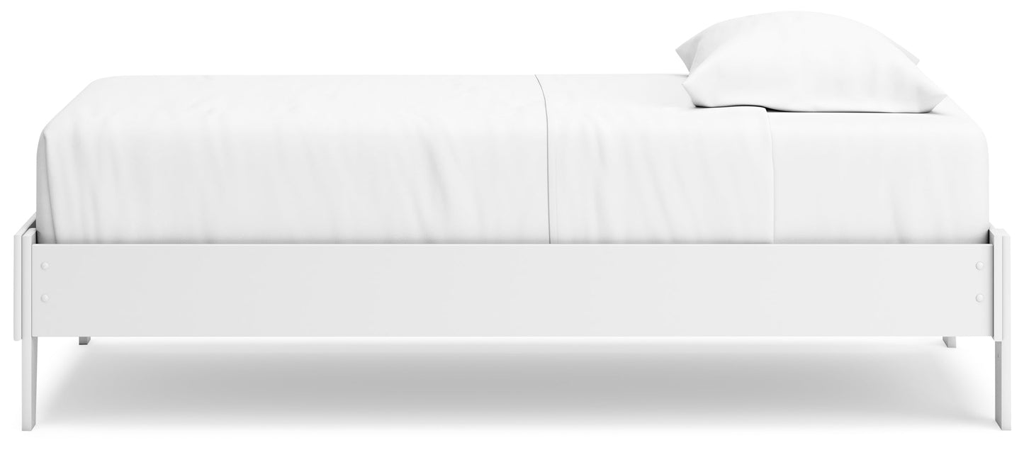 Hallityn White Twin Platform Bed