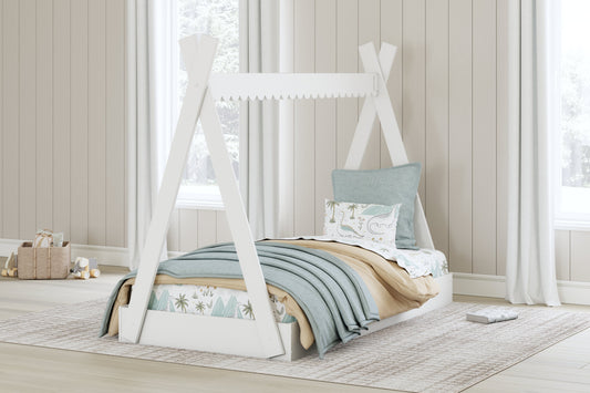 Hallityn White Twin Tent Bed