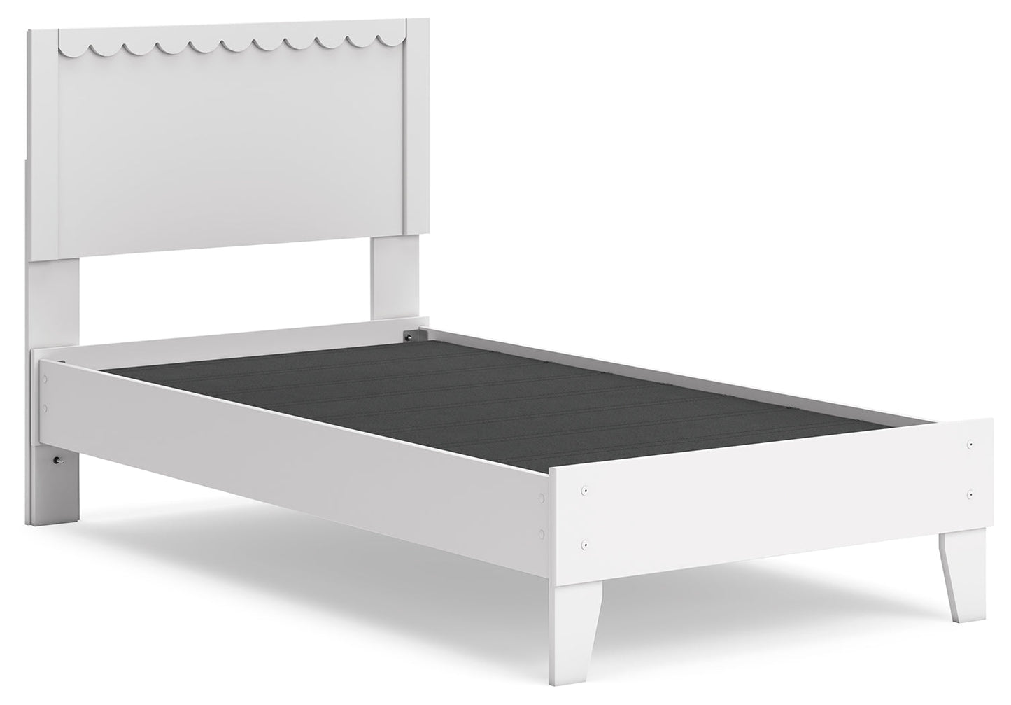 Hallityn White Twin Panel Platform Bed