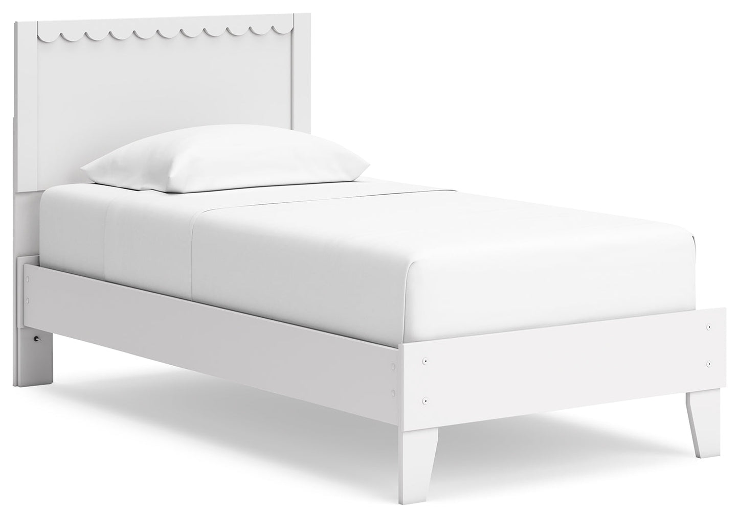 Hallityn White Twin Panel Platform Bed