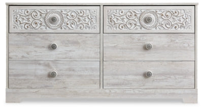 Paxberry Whitewash Six Drawer Dresser - Ornate Home