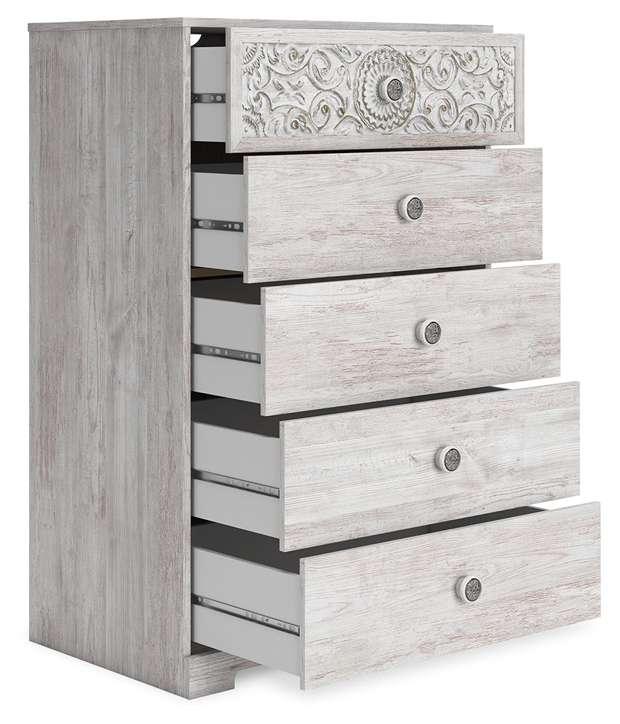 Paxberry Whitewash Chest of Drawers