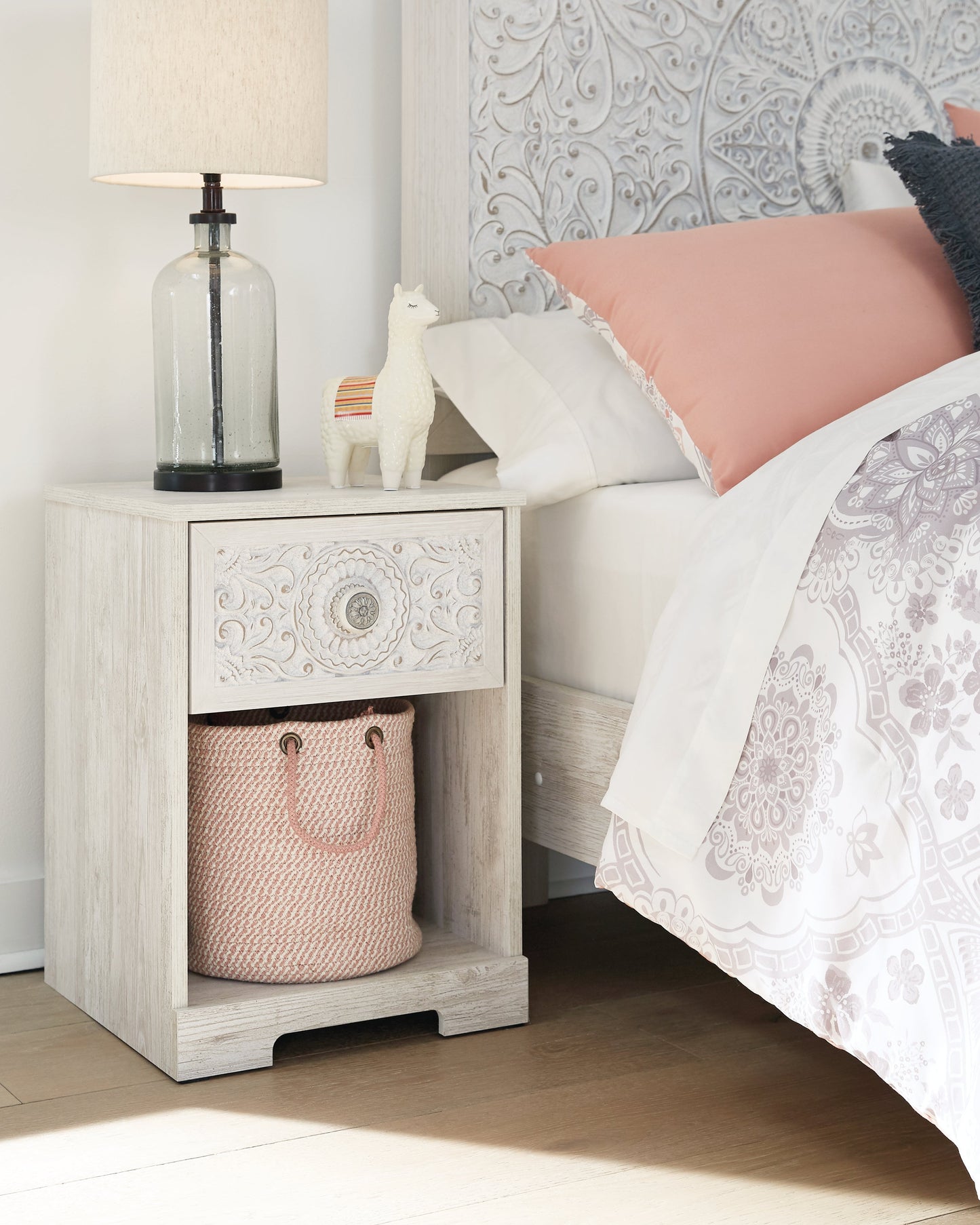 Paxberry Whitewash Nightstand