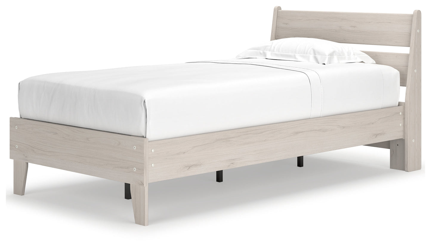 Socalle Natural Twin Panel Platform Bed