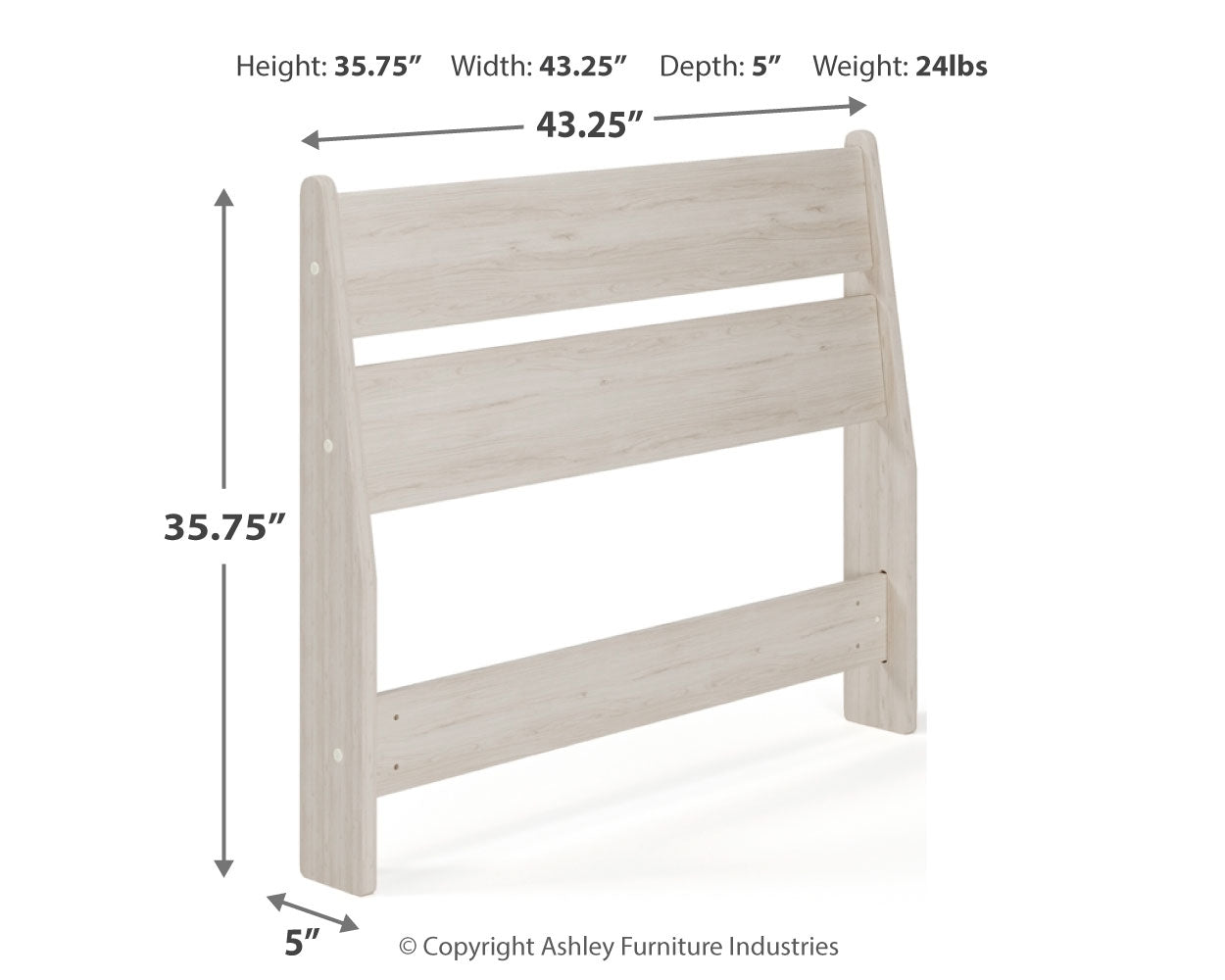 Socalle Light Natural Twin Panel Headboard