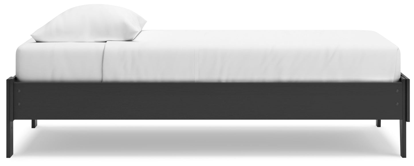 Socalle Black Twin Platform Bed