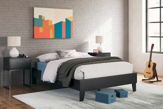 Socalle Black Full Platform Bed