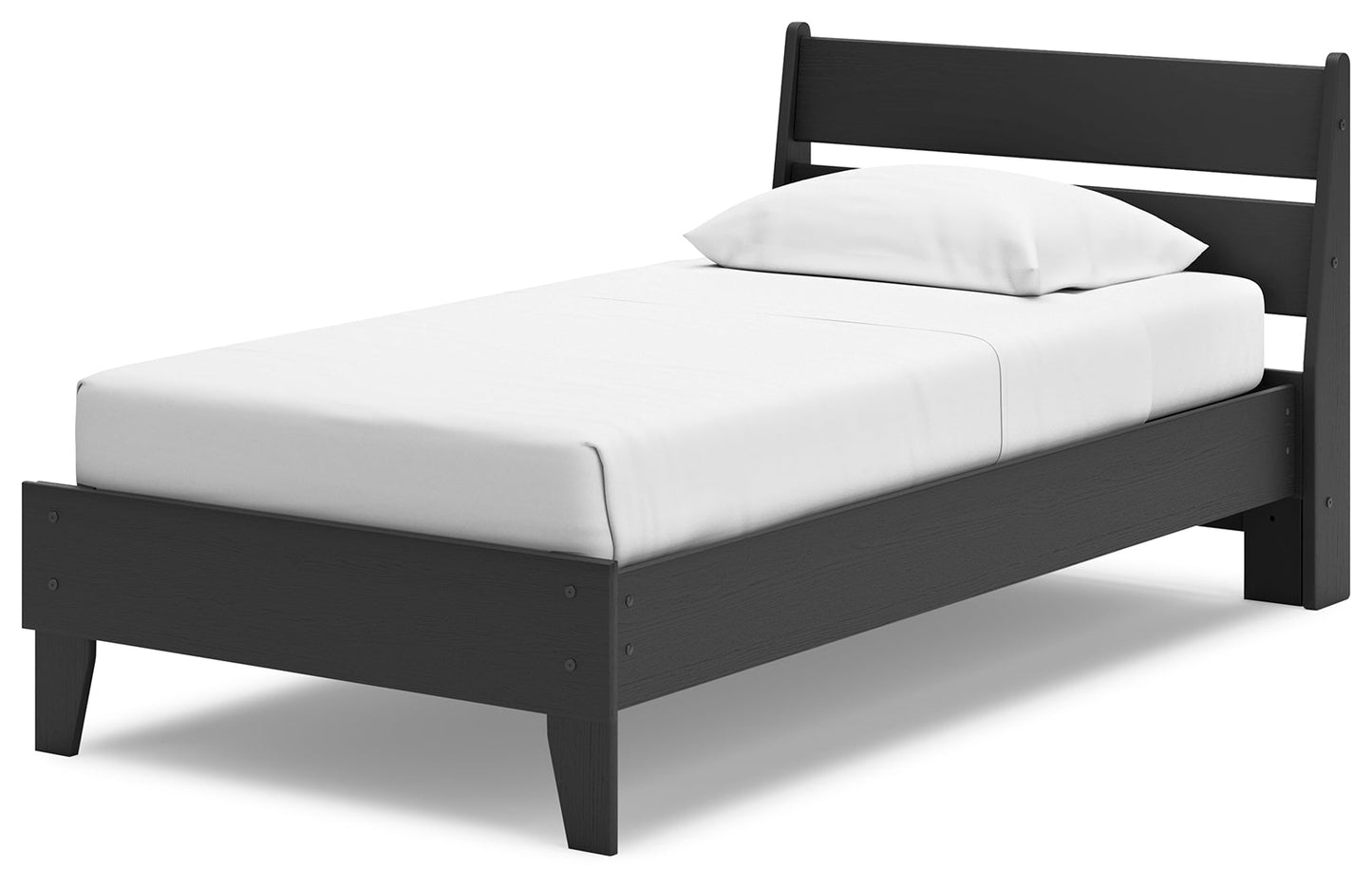 Socalle Black Twin Panel Platform Bed