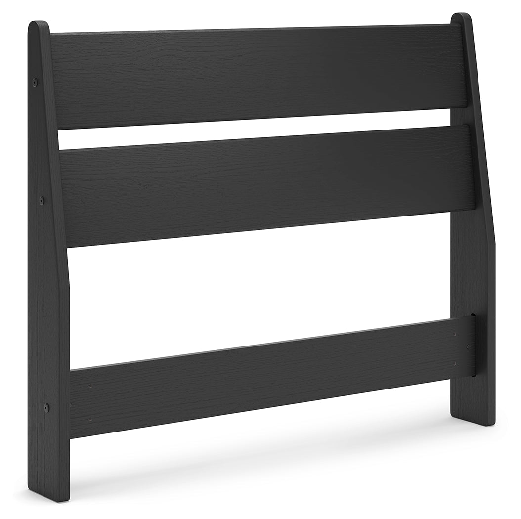 Socalle Black Twin Panel Headboard