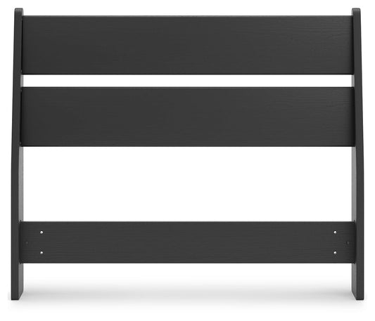 Socalle Black Twin Panel Headboard