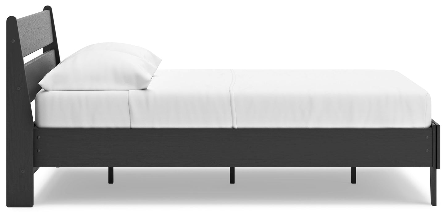 Socalle Black Full Panel Platform Bed