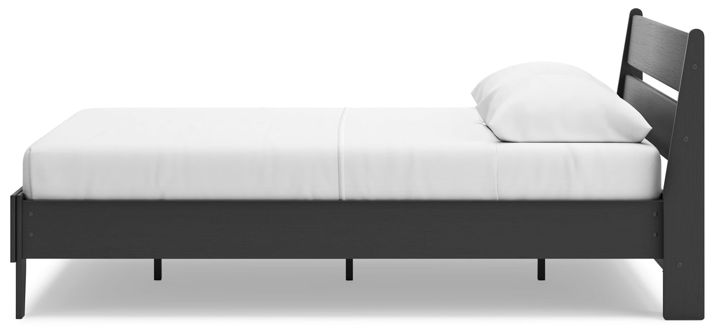 Socalle Black Queen Panel Platform Bed