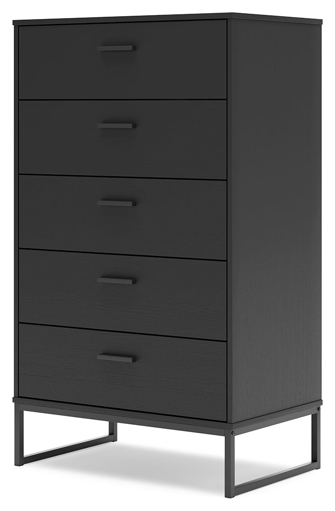 Socalle Black Chest of Drawers