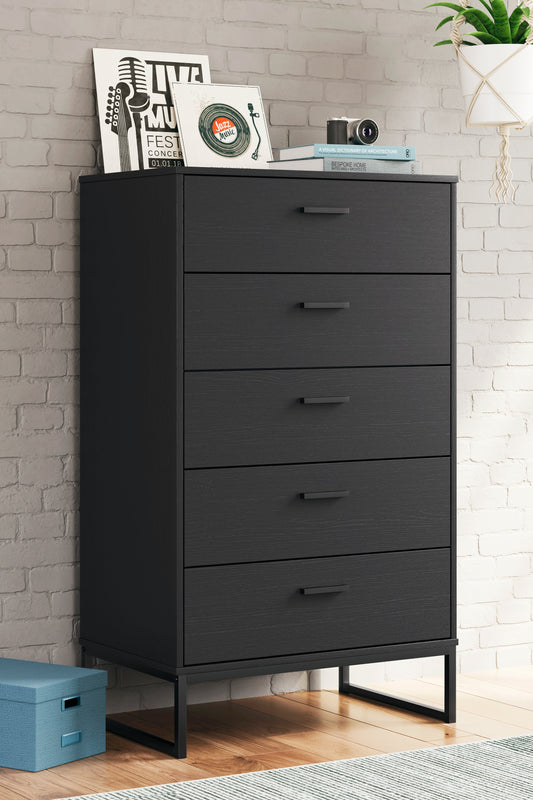 Socalle Black Chest of Drawers