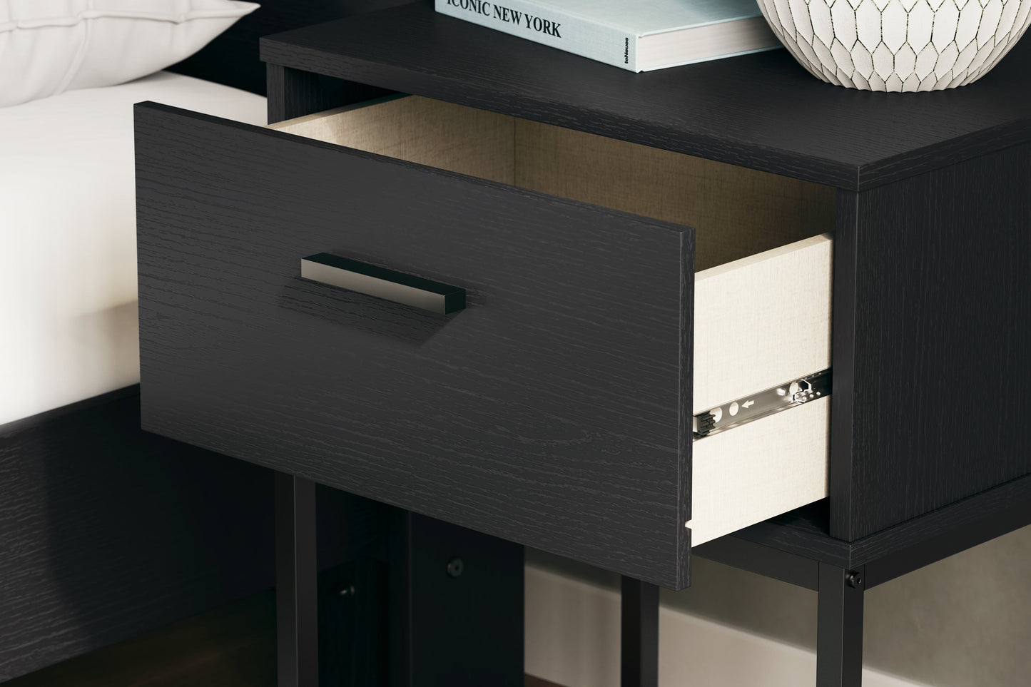 Socalle Black Nightstand