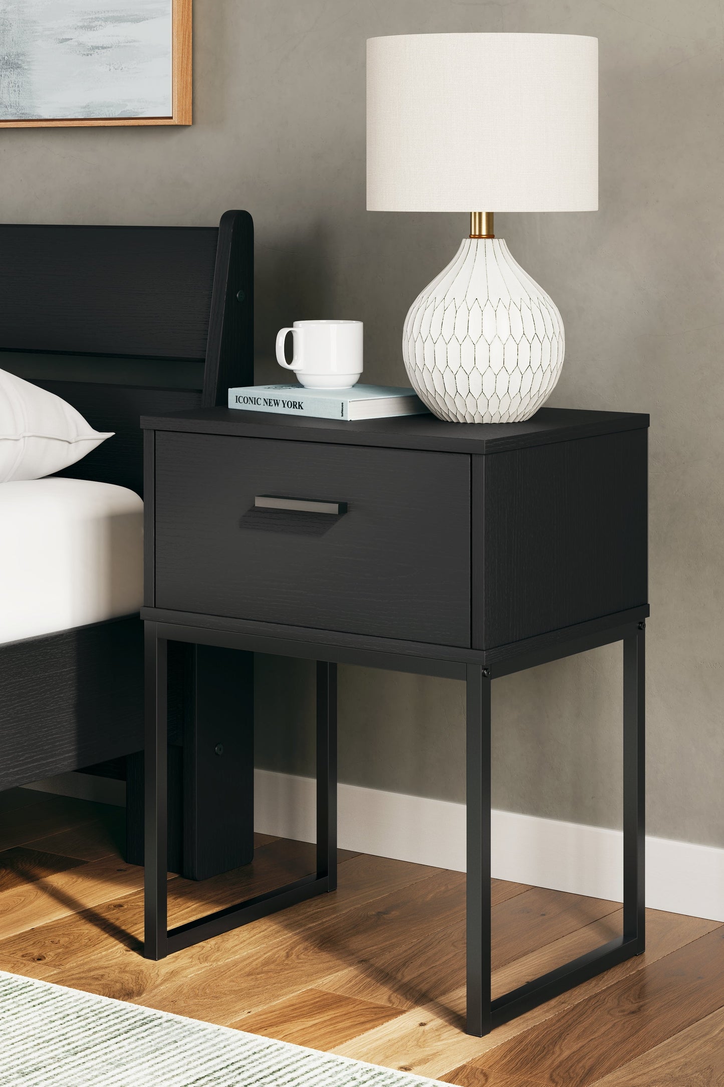 Socalle Black Nightstand