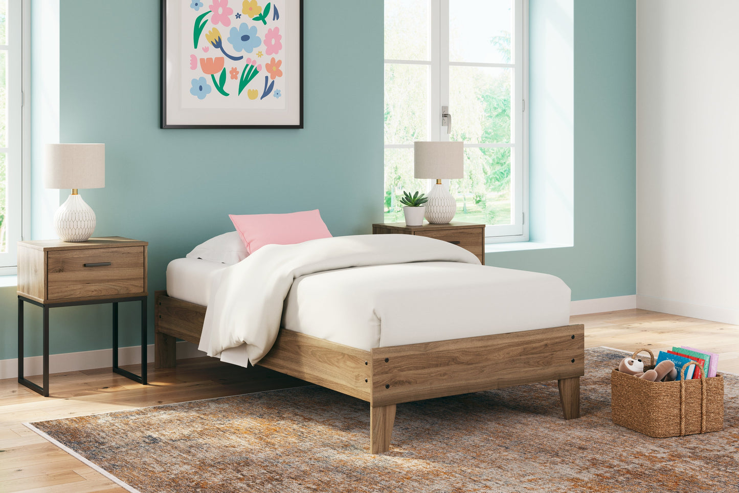 Deanlow Honey Twin Platform Bed