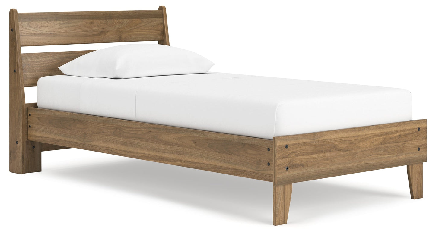 Deanlow Honey Twin Platform Panel Bed